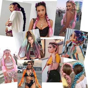 Vente en Gros <span class=keywords><strong>Tresses</strong></span> Jumbo Synthétiques Ultra Douces Pré-Étirées de 208 cm, 165g, Style Trame Simple, Cheveux Lisses Africains - Product Image 6