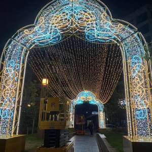 ديكور تجاري أدى عطلة الديكور الذهب في الهواء الطلق عيد الميلاد دائرة ثلاثية الأبعاد <span class=keywords><strong>Arches</strong></span> مسلسل - Product Image 6