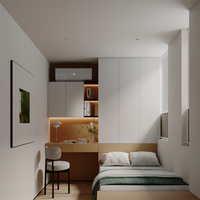 Armoire de Luxe Personnalisée Autoportante avec Étagères Ouvertes, Rangement Dissimulé en MDF, Gain de Place, OEM ODM, Mobilier Moderne Personnalisé pour Toute la Maison