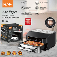 Friteuse à air RAF pour pizzas 7L 1700W+500W, appareil à pizzas 13 pouces, circulation d'air à 360°, nettoyage facile, cuisson polyvalente R.5394