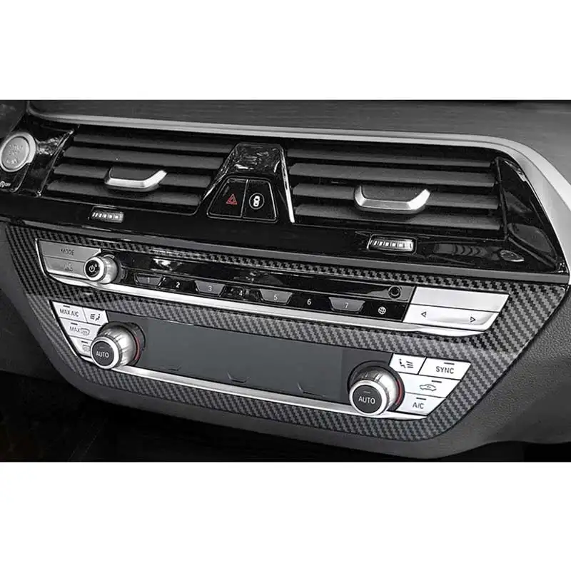 Acessórios para interior do carro, de fibra de carbono, para bmw 5 series 2017-2022 g30 g31 g38, pedal de câmbio, ajustável, ventoinha, modificy