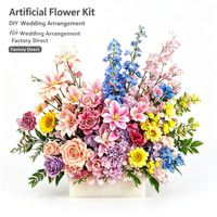 Rangos de Flores Artificiales de Colores Surtidos al por Mayor para Decoración de Pasillos de Boda, Escenarios de Compromiso, Mesas de Banquete y Simulación Floral de Suelo