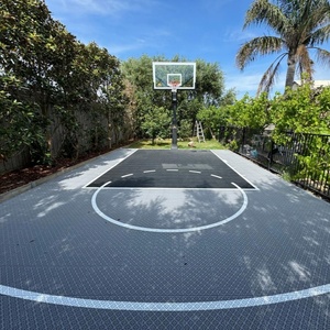 UNI Portable <strong>3x3</strong> Basketball Court Modular Interlocking Flooring <strong>Tiles</strong> Outdoor Sport Court Simple Color - Product Image 5