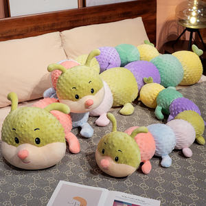 Nouvel arrivage de <span class=keywords><strong>chenille</strong></span> <span class=keywords><strong>multicolore</strong></span> Animal en peluche Grand oreiller étreignant Poupée d'oreiller en peluche mignonne et douce Jouet en peluche <span class=keywords><strong>chenille</strong></span> géante - Product Image 4