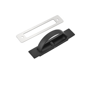 Modern Simple Black Tatami Embedded Zinc Alloy Invisible Pull Handles <b>Dresser</b> <b>Knob</b> <b>for</b> Bedroom Kitchen Wardrobe Use Rotating - Product Image 1