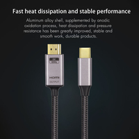 Vente en gros USB-C vers HDMI 8K 60Hz câble adaptateur mâle vers mâle 48Gbps 8K USB Type C vers 8K HDMI câble convertisseur pour téléphone mobile mac