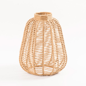 Wicker Pendant Lamp Oval E27 Switch Control Yellow <b>Light</b> Fixture For Home Hotel Restaurant Bar Coffee Shop - Product Image 1