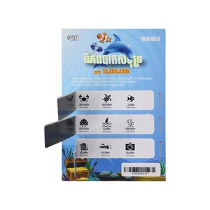 Design Online Hot Selling Pull Card Art Paper Digital Prinating Variable Data 3 <b>Window</b> Print Pull Tab Tickets - Product Image 2