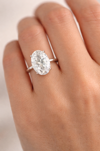 Anillo de Diamantes de Platino Premium para Mujer, Joyería Clásica y Elegante con Acabado Brillante, Ideal para Fiestas y Uso Diario - Product Image 5