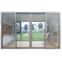 Portes coulissantes commerciales à double vitrage conformes à la norme australienne AS2047, en aluminium pour balcon et patio, fenêtres coulissantes en verre