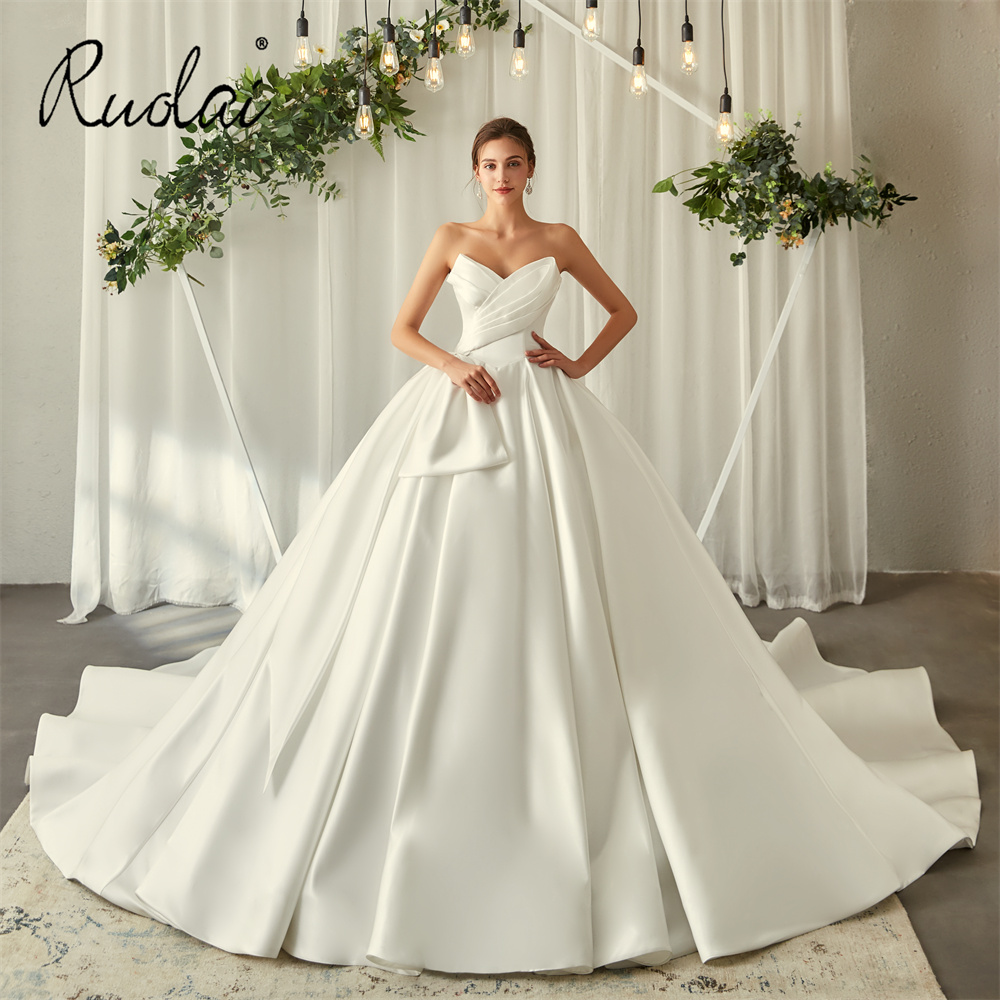 Ruolai ZD05057 Sweetheart Sleeveless Ball Gown Wedding Dress