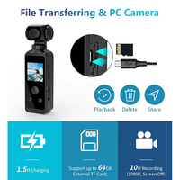 Handheld action camera, 170° groothoek, 5K video-opname, 1,3 inch LCD-scherm, WiFi, MicroSD, 1080p zakcamera