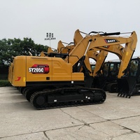 Excavatrice hydraulique sur chenilles SANY SY205C-S Stage IV de 20 tonnes avec moteur Mitsubishi et pompe hydraulique Hengli pour travaux miniers et terrassement