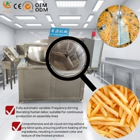 Machine de friture multifonctionnelle en lot, friteuse automatique pour ligne de production de frites, équipement de transformation de snacks à base de viande