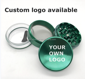 Molinillo de fumar de aluminio, diseño personalizado, alta calidad, 4 unidades - Product Image 6