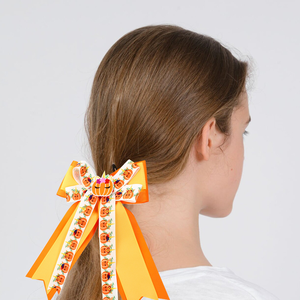 Noeuds pour cheveux d'Halloween, nœuds de spectacle équestre, fantôme, boo, grands nœuds pour filles, nœuds mignons d'araignée pour spectacle équestre d'Halloween - Product Image 4