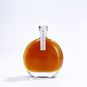 250ml 500ml negro vacío plano redondo botellas de vidrio whisky vino <span class=keywords><strong>Gin</strong></span> botellas Super Flint Material con corcho de madera - Product Image 4