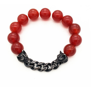 Entretoises de bracelet chaîne tête de loup Yunnique 51 mm en acier inoxydable plaqué, composants de bijoux DIY pour la fabrication de bracelets - Product Image 2