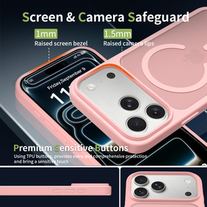 Funda Magnética Rosa Mate para <span class=keywords><strong>iPhone</strong></span> 17 14 15 16 13 Pro Max con Carga Inalámbrica, <span class=keywords><strong>Precio</strong></span> de Fábrica - Product Image 2