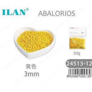Perline Artigianali Iln Abalorios 3mm Gialle 50g - Product Image 1