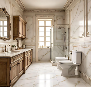 Dalles de sol et de mur en porcelaine blanche brillante <span class=keywords><strong>OUSEN</strong></span>, imitation pierre, texture brique, application villa, design moderne - Product Image 3