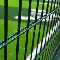 Usine de confiance, Panneau de clôture en treillis métallique double 2D, galvanisé, avec modélisation 3D incluse, revêtement en poudre PVC vert, noir, gris, 656 868