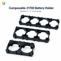Penyangga Baterai Modular 21700 2 3 4 Sel, Braket Plastik Spacer untuk Perakitan Paket Baterai Lithium Ion, Penopang Saling Mengunci