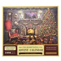 Nouveau Calendrier de l'Avent de Noël transfrontalier 2026 – Puzzle de compte à rebours rectangulaire de 1000 pièces – Boîte mystère cadeau et jouet créatif