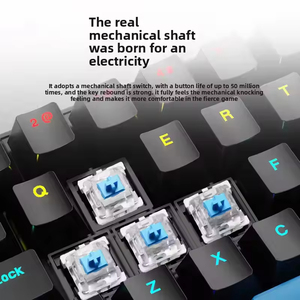 Clavier de jeu mécanique K68 avec rétroéclairage RGB pour ordinateur, ordinateur portable, bureau, clavier filaire pour jeux - Product Image 3