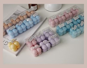 Cubo burbuja vela perfumada Color encantador dormitorio sala de estar <span class=keywords><strong>aire</strong></span> fragante aromaterapia vela sin humo lindo foto Prop Decoración - Product Image 5