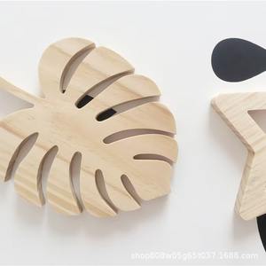 Decoración de Pared Creativa con Hoja de Monstera de Madera, Color Natural, Diseño Minimalista, Decoración para el Hogar, Paquete Individual - Product Image 4