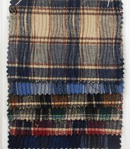 Softshell Jacket Swatches Check Yarn Dyed Bonded Crinkled Cotton Flannel Fabric for Winter <strong>Shirting</strong> - Product Image 3