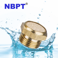 Silencieux pneumatique série BLSM en bronze fritté pour l'échappement d'air, contrôle du bruit, résistance à la corrosion