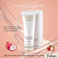 Natuurlijke Biologische Fruit Hydraterende Gezichtsreinigingscrème Tremella Dragon Pitaya Litchi Guava Extract Gist Hydraterende Frisse