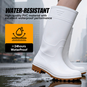 מגפי גומי PVC עמידים למים, נגד החלקה, עד הברך, לכל עונות השנה, לעבודה בחקלאות, דיג ועבודה, לגברים ונשים - Product Image 4