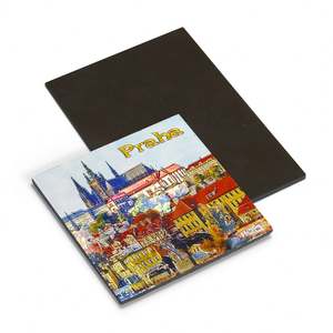 Hot Selling Products 2025 Home Decor Refrigerator Shineys Aluminum Foil Magnetic Stickers Czech Prague Fridge <b>Magnet</b> - Product Image 5