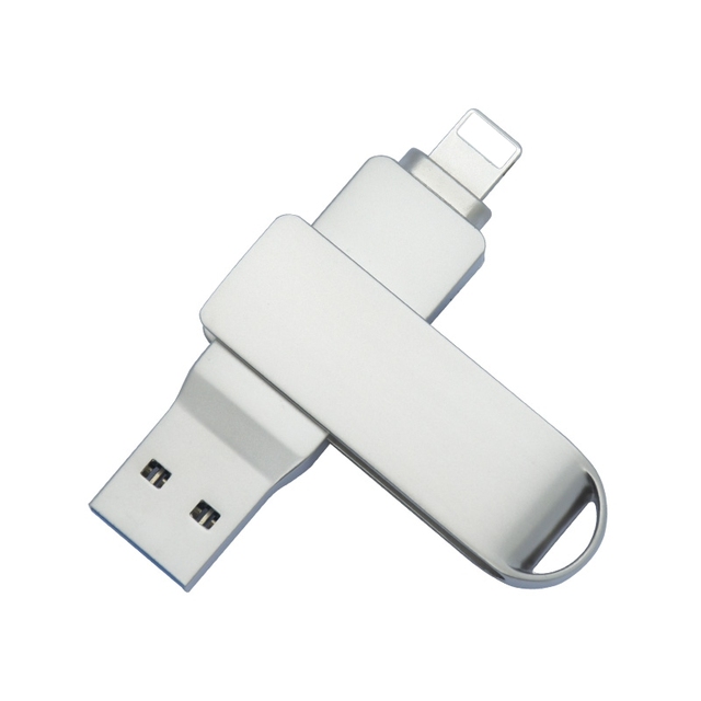 U Disk Memory Promotional Gift 2-in-1 Metal Custom Logo USB Type-C Flash Drive High-Speed
