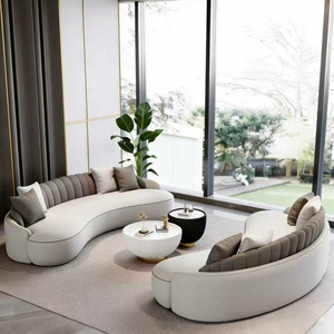 Modern Rectangle Leather <b>Sofa</b> for Hair Salon & Beauty Salon Waiting Area Mall & Hotel Commercial Use - Product Image 2