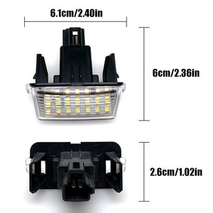 Décoration de voiture sans erreur plug and play 2835smd 12v haute luminosité lumière blanche led plaque d'immatriculation - Product Image 3