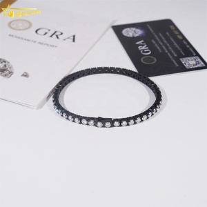 Chaîne et bracelet tennis en acier inoxydable <span class=keywords><strong>316L</strong></span> de luxe Hip Hop personnalisé avec moissanite noire de 5 mm, <span class=keywords><strong>prix</strong></span> de gros - Product Image 5