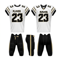 Créez votre propre maillot personnalisé d'uniforme de football américain en polyester/coton, logo personnalisé, nom de l'équipe, marque, vente en gros disponible