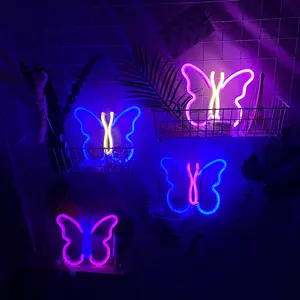 Light Bulb Led Animal Butterfly Neon Light Sign Neon Leds Modeling Lamp Night Light Hanging Room Decoration With Battery and USB