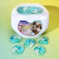 Capsules de lessive parfumées marine, détergent concentré, élimination des taches, parfum longue durée, coffret cadeau, 75%-80% actif