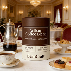 Boîte <span class=keywords><strong>en</strong></span> papier pour grains de <span class=keywords><strong>café</strong></span> haut de gamme |   Cylindre alimentaire personnalisé imprimé avec revêtement <span class=keywords><strong>en</strong></span> aluminium - Product Image 1