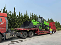 Chargeuse sur chenilles remorquable la plus rapide, chargeuse de grumes Howo, garantie 1 an, mini-pompe de tracteur-pelleteuse électrique, godet 400L, télécommande