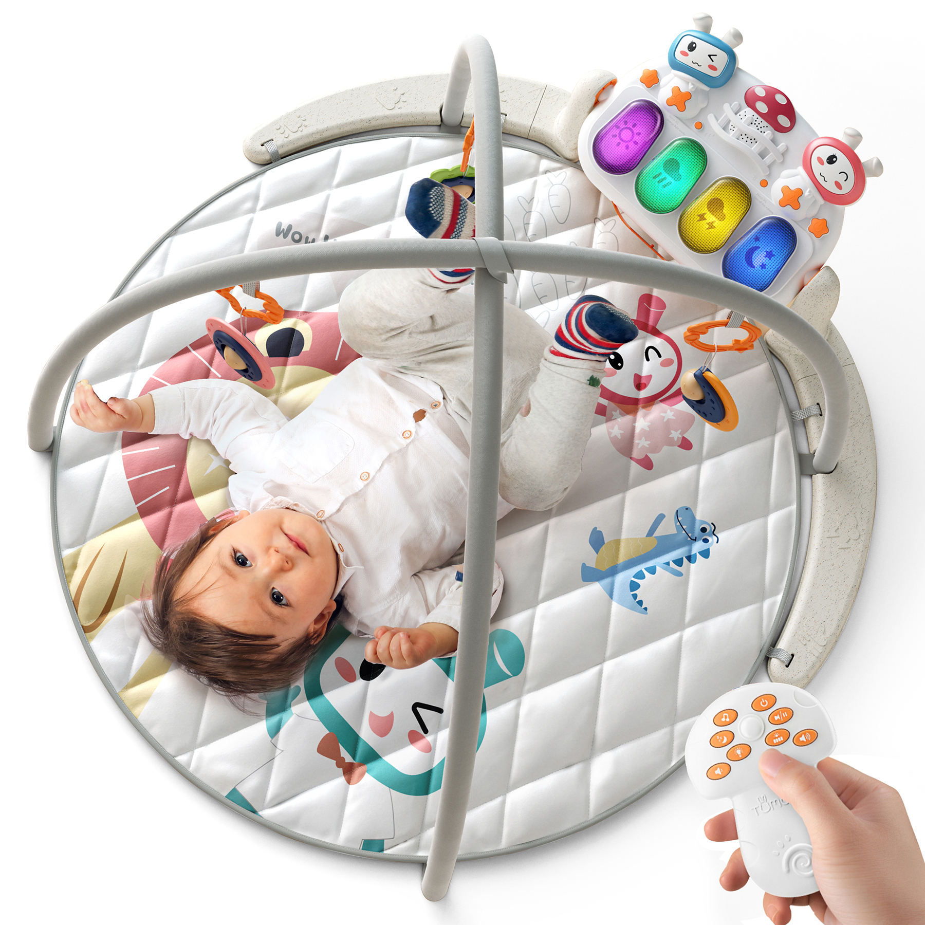TM220 Round Baby Musical Electronic Piano Activity Gym Playmat