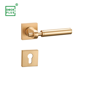 Doorplus hiện đại vàng hợp kim kẽm cửa kéo xử lý sang trọng đòn bẩy cửa xử lý an toàn độc đáo cửa xử lý và khóa thiết lập cho phòng ngủ - Product Image 4