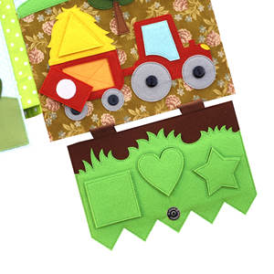 Livre d'activités Montessori en feutre silencieux pour <span class=keywords><strong>animaux</strong></span> <span class=keywords><strong>de</strong></span> la <span class=keywords><strong>ferme</strong></span>, fabriqué en usine, OEM, améliore les compétences motrices fines, couleur personnalisée, 20x20cm - Product Image 5