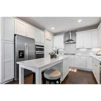 Meubles de cuisine sur mesure de luxe en laque, îlot d'évier, design de meubles de cuisine, armoire de cuisine moderne