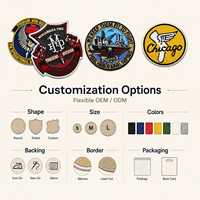 Patchs brodés 3D en relief personnalisés OEM en gros, badges thermocollants pour vêtements, chapeaux, sacs, uniformes